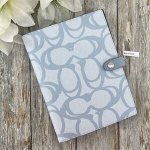 Coach Notebook Silver Ice Blue Sketch